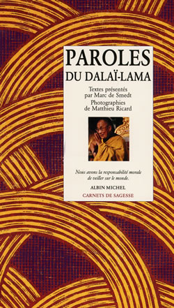 Couverture du livre Paroles du Dalaï-Lama